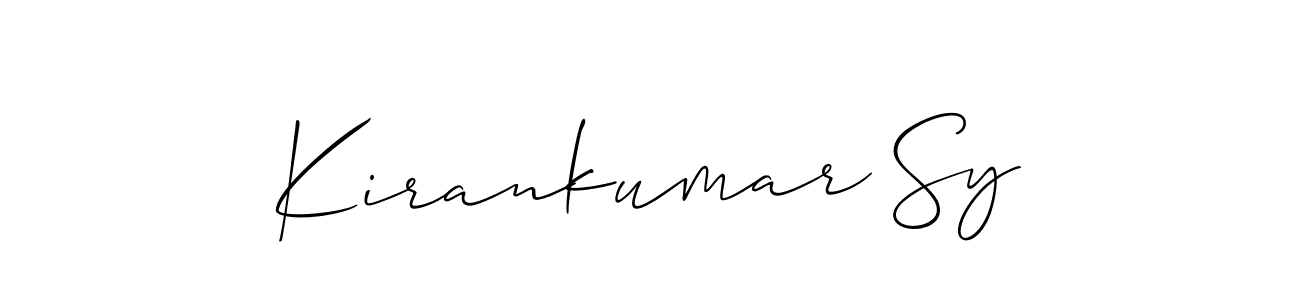 It looks lik you need a new signature style for name Kirankumar Sy. Design unique handwritten (Allison_Script) signature with our free signature maker in just a few clicks. Kirankumar Sy signature style 2 images and pictures png