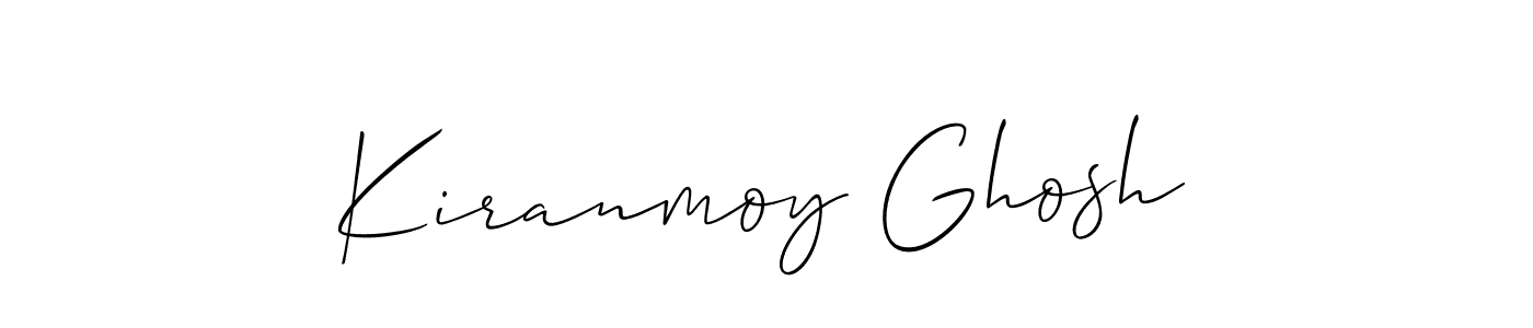 You should practise on your own different ways (Allison_Script) to write your name (Kiranmoy Ghosh) in signature. don't let someone else do it for you. Kiranmoy Ghosh signature style 2 images and pictures png