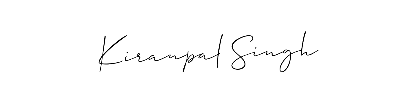 Design your own signature with our free online signature maker. With this signature software, you can create a handwritten (Allison_Script) signature for name Kiranpal Singh. Kiranpal Singh signature style 2 images and pictures png