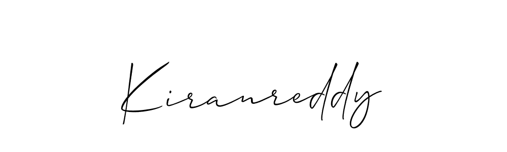 Use a signature maker to create a handwritten signature online. With this signature software, you can design (Allison_Script) your own signature for name Kiranreddy. Kiranreddy signature style 2 images and pictures png