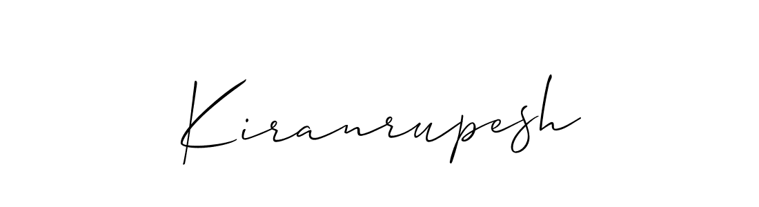 How to make Kiranrupesh name signature. Use Allison_Script style for creating short signs online. This is the latest handwritten sign. Kiranrupesh signature style 2 images and pictures png