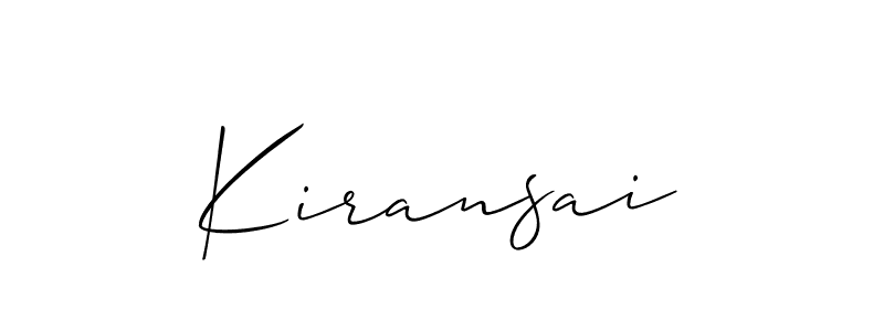You should practise on your own different ways (Allison_Script) to write your name (Kiransai) in signature. don't let someone else do it for you. Kiransai signature style 2 images and pictures png
