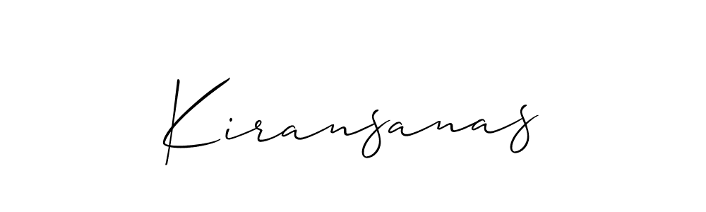 Best and Professional Signature Style for Kiransanas. Allison_Script Best Signature Style Collection. Kiransanas signature style 2 images and pictures png