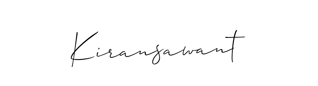 Allison_Script is a professional signature style that is perfect for those who want to add a touch of class to their signature. It is also a great choice for those who want to make their signature more unique. Get Kiransawant name to fancy signature for free. Kiransawant signature style 2 images and pictures png