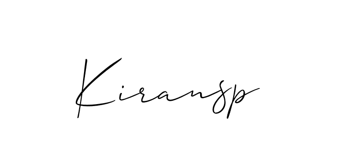 You should practise on your own different ways (Allison_Script) to write your name (Kiransp) in signature. don't let someone else do it for you. Kiransp signature style 2 images and pictures png