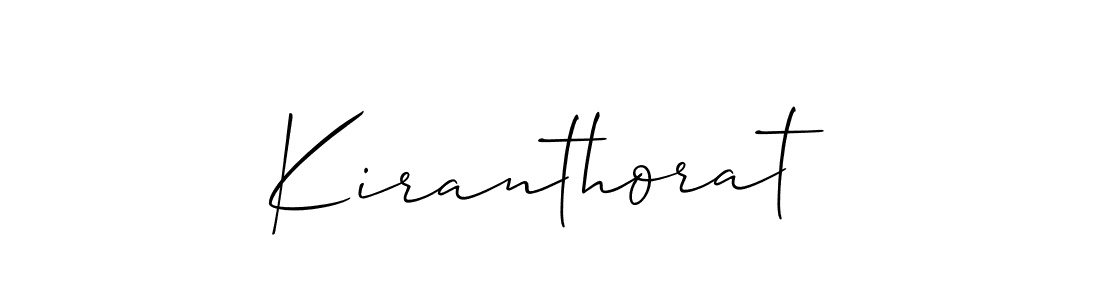 Use a signature maker to create a handwritten signature online. With this signature software, you can design (Allison_Script) your own signature for name Kiranthorat. Kiranthorat signature style 2 images and pictures png