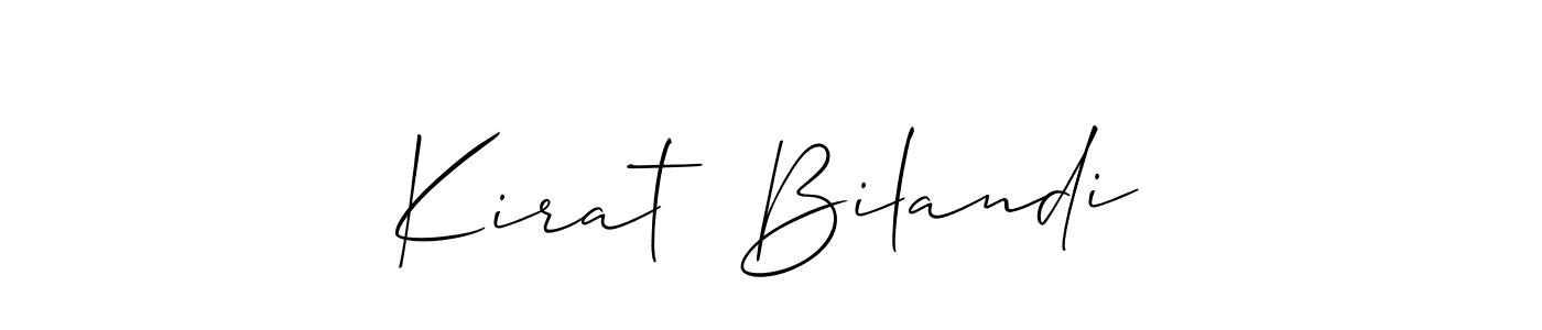 Also we have Kirat  Bilandi name is the best signature style. Create professional handwritten signature collection using Allison_Script autograph style. Kirat  Bilandi signature style 2 images and pictures png