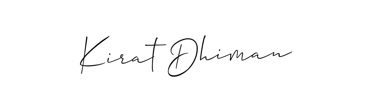 Once you've used our free online signature maker to create your best signature Allison_Script style, it's time to enjoy all of the benefits that Kirat Dhiman name signing documents. Kirat Dhiman signature style 2 images and pictures png