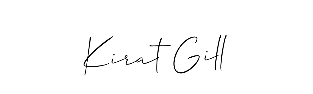 Kirat Gill stylish signature style. Best Handwritten Sign (Allison_Script) for my name. Handwritten Signature Collection Ideas for my name Kirat Gill. Kirat Gill signature style 2 images and pictures png