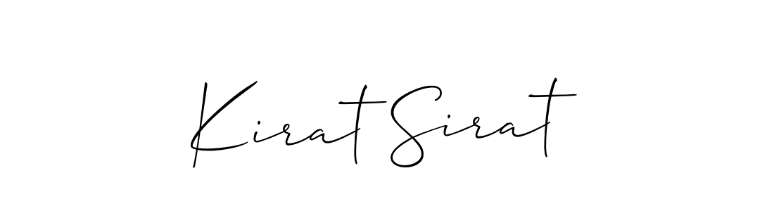 Make a short Kirat Sirat signature style. Manage your documents anywhere anytime using Allison_Script. Create and add eSignatures, submit forms, share and send files easily. Kirat Sirat signature style 2 images and pictures png