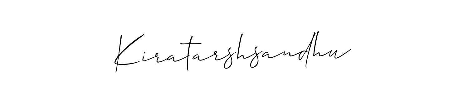 The best way (Allison_Script) to make a short signature is to pick only two or three words in your name. The name Kiratarshsandhu include a total of six letters. For converting this name. Kiratarshsandhu signature style 2 images and pictures png