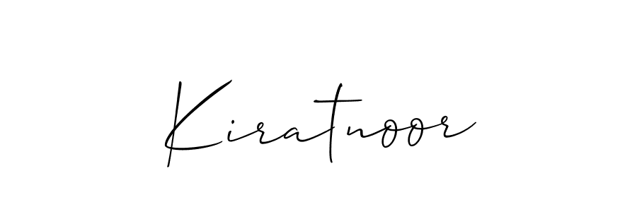 Make a beautiful signature design for name Kiratnoor. With this signature (Allison_Script) style, you can create a handwritten signature for free. Kiratnoor signature style 2 images and pictures png