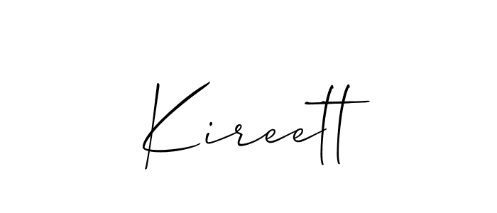 Design your own signature with our free online signature maker. With this signature software, you can create a handwritten (Allison_Script) signature for name Kireett. Kireett signature style 2 images and pictures png