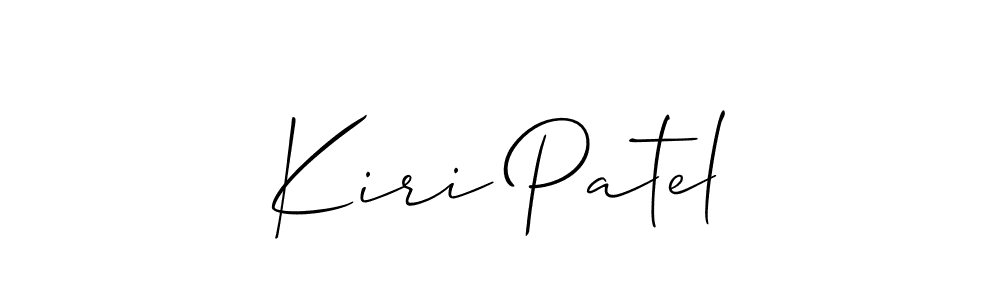 How to make Kiri Patel name signature. Use Allison_Script style for creating short signs online. This is the latest handwritten sign. Kiri Patel signature style 2 images and pictures png