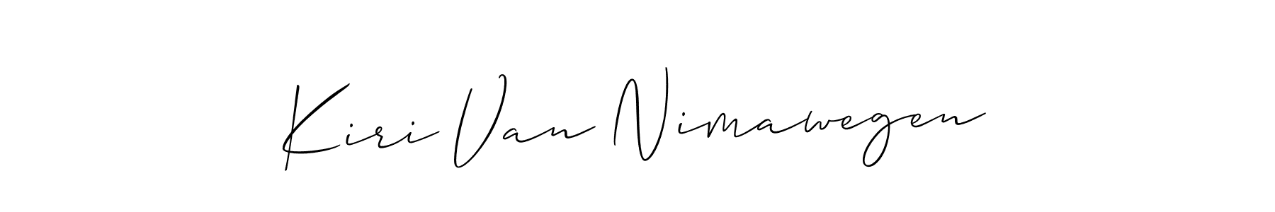 Check out images of Autograph of Kiri Van Nimawegen name. Actor Kiri Van Nimawegen Signature Style. Allison_Script is a professional sign style online. Kiri Van Nimawegen signature style 2 images and pictures png