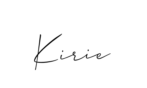 Use a signature maker to create a handwritten signature online. With this signature software, you can design (Allison_Script) your own signature for name Kirie. Kirie signature style 2 images and pictures png