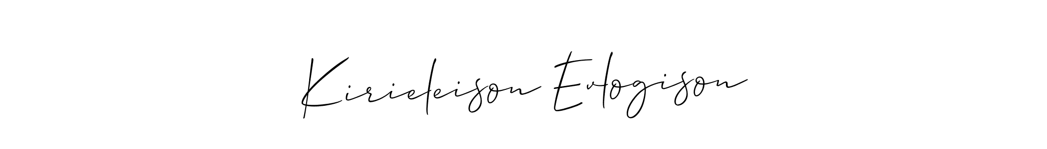 See photos of Kirieleison Evlogison official signature by Spectra . Check more albums & portfolios. Read reviews & check more about Allison_Script font. Kirieleison Evlogison signature style 2 images and pictures png