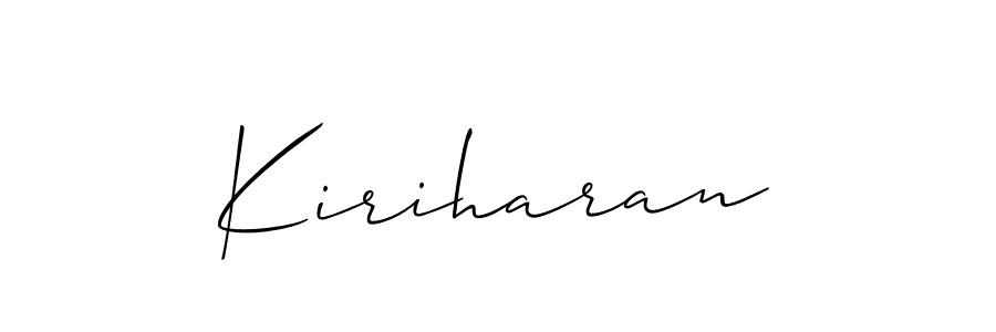 It looks lik you need a new signature style for name Kiriharan. Design unique handwritten (Allison_Script) signature with our free signature maker in just a few clicks. Kiriharan signature style 2 images and pictures png