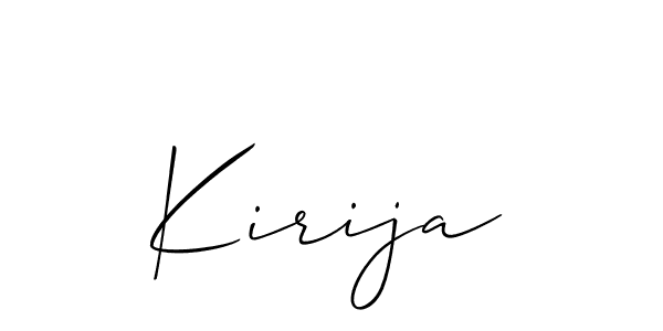 Also You can easily find your signature by using the search form. We will create Kirija name handwritten signature images for you free of cost using Allison_Script sign style. Kirija signature style 2 images and pictures png