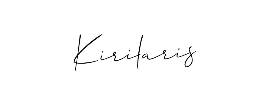It looks lik you need a new signature style for name Kirilaris. Design unique handwritten (Allison_Script) signature with our free signature maker in just a few clicks. Kirilaris signature style 2 images and pictures png