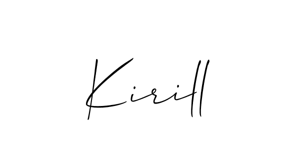 Allison_Script is a professional signature style that is perfect for those who want to add a touch of class to their signature. It is also a great choice for those who want to make their signature more unique. Get Kirill name to fancy signature for free. Kirill signature style 2 images and pictures png