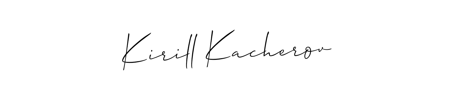 Make a beautiful signature design for name Kirill Kacherov. With this signature (Allison_Script) style, you can create a handwritten signature for free. Kirill Kacherov signature style 2 images and pictures png