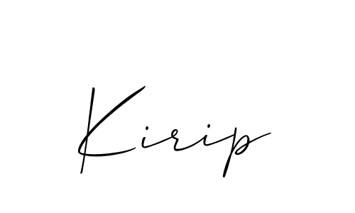 Kirip stylish signature style. Best Handwritten Sign (Allison_Script) for my name. Handwritten Signature Collection Ideas for my name Kirip. Kirip signature style 2 images and pictures png