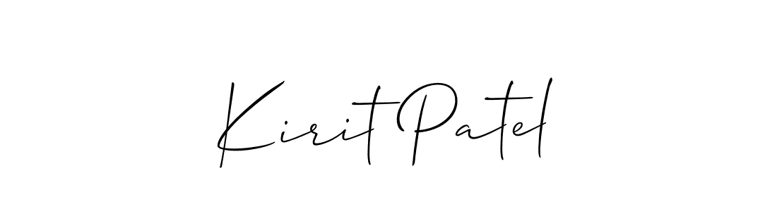 Similarly Allison_Script is the best handwritten signature design. Signature creator online .You can use it as an online autograph creator for name Kirit Patel. Kirit Patel signature style 2 images and pictures png