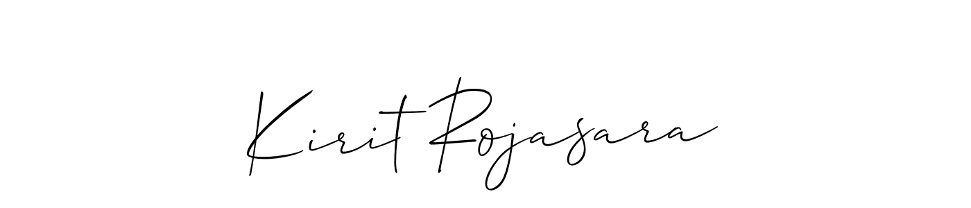 Kirit Rojasara stylish signature style. Best Handwritten Sign (Allison_Script) for my name. Handwritten Signature Collection Ideas for my name Kirit Rojasara. Kirit Rojasara signature style 2 images and pictures png