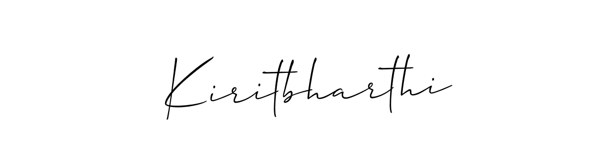 Allison_Script is a professional signature style that is perfect for those who want to add a touch of class to their signature. It is also a great choice for those who want to make their signature more unique. Get Kiritbharthi name to fancy signature for free. Kiritbharthi signature style 2 images and pictures png