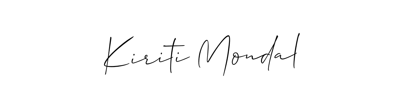How to make Kiriti Mondal name signature. Use Allison_Script style for creating short signs online. This is the latest handwritten sign. Kiriti Mondal signature style 2 images and pictures png