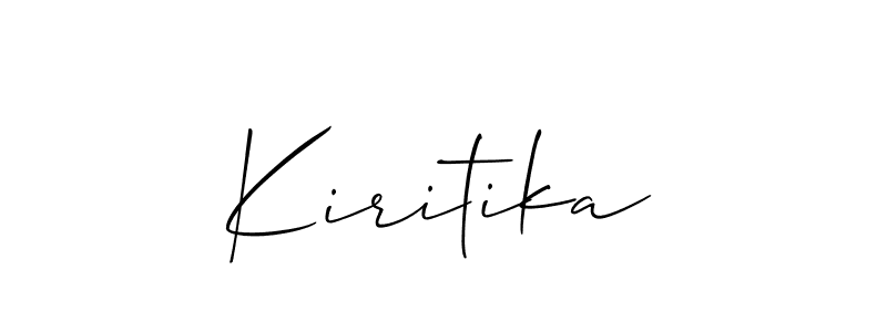 Kiritika stylish signature style. Best Handwritten Sign (Allison_Script) for my name. Handwritten Signature Collection Ideas for my name Kiritika. Kiritika signature style 2 images and pictures png