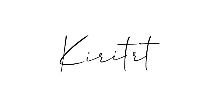 How to Draw Kiritrt signature style? Allison_Script is a latest design signature styles for name Kiritrt. Kiritrt signature style 2 images and pictures png