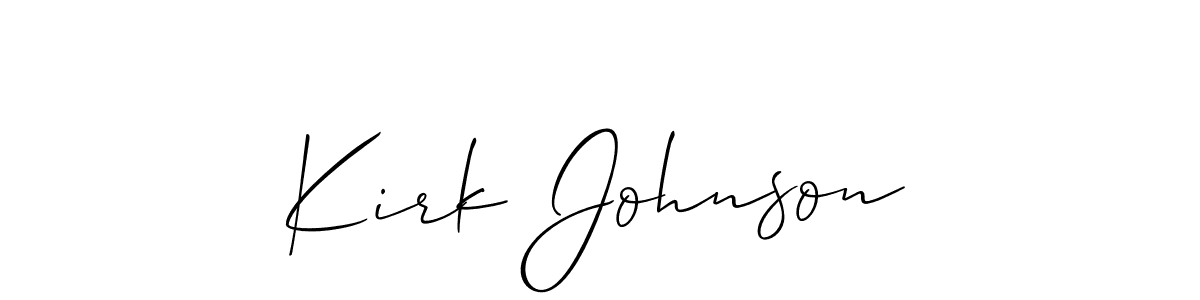 Use a signature maker to create a handwritten signature online. With this signature software, you can design (Allison_Script) your own signature for name Kirk Johnson. Kirk Johnson signature style 2 images and pictures png