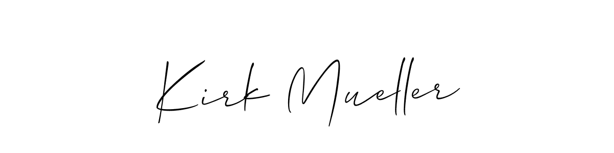 Also You can easily find your signature by using the search form. We will create Kirk Mueller name handwritten signature images for you free of cost using Allison_Script sign style. Kirk Mueller signature style 2 images and pictures png