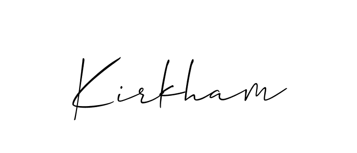 Similarly Allison_Script is the best handwritten signature design. Signature creator online .You can use it as an online autograph creator for name Kirkham. Kirkham signature style 2 images and pictures png