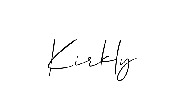 Also You can easily find your signature by using the search form. We will create Kirkly name handwritten signature images for you free of cost using Allison_Script sign style. Kirkly signature style 2 images and pictures png