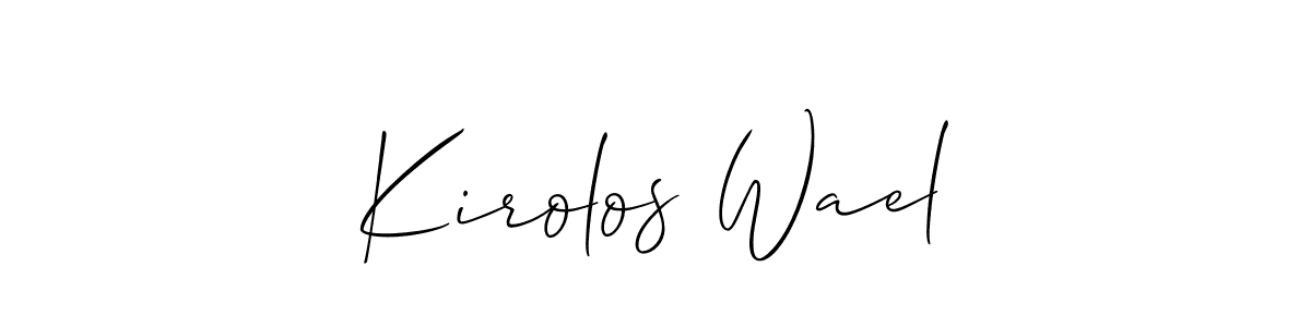Design your own signature with our free online signature maker. With this signature software, you can create a handwritten (Allison_Script) signature for name Kirolos Wael. Kirolos Wael signature style 2 images and pictures png