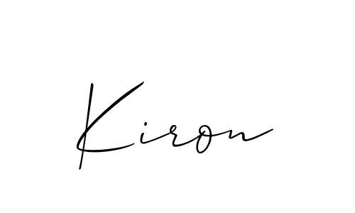 Use a signature maker to create a handwritten signature online. With this signature software, you can design (Allison_Script) your own signature for name Kiron. Kiron signature style 2 images and pictures png