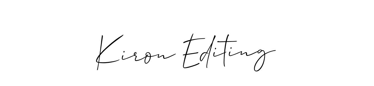 Once you've used our free online signature maker to create your best signature Allison_Script style, it's time to enjoy all of the benefits that Kiron Editing name signing documents. Kiron Editing signature style 2 images and pictures png