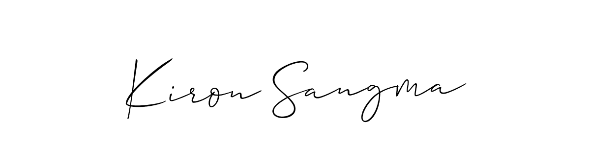 How to make Kiron Sangma name signature. Use Allison_Script style for creating short signs online. This is the latest handwritten sign. Kiron Sangma signature style 2 images and pictures png