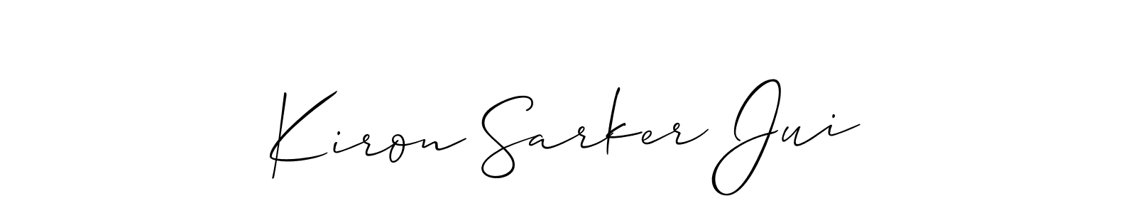 It looks lik you need a new signature style for name Kiron Sarker Jui. Design unique handwritten (Allison_Script) signature with our free signature maker in just a few clicks. Kiron Sarker Jui signature style 2 images and pictures png