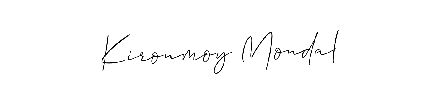 Make a beautiful signature design for name Kironmoy Mondal. With this signature (Allison_Script) style, you can create a handwritten signature for free. Kironmoy Mondal signature style 2 images and pictures png