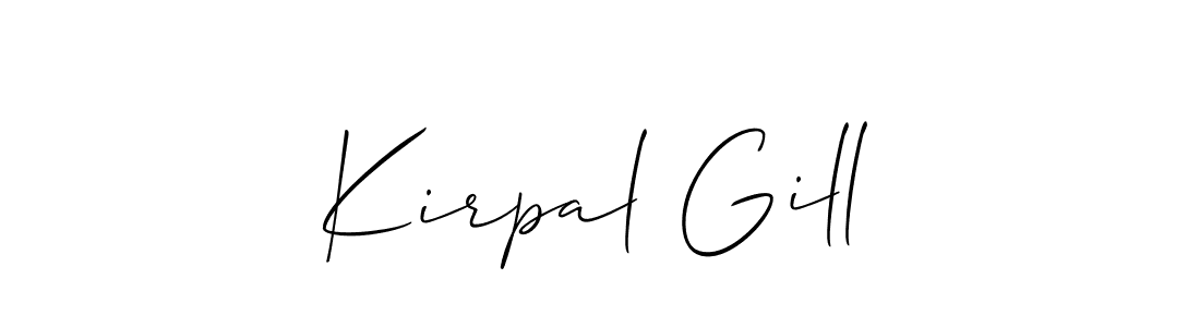 This is the best signature style for the Kirpal Gill name. Also you like these signature font (Allison_Script). Mix name signature. Kirpal Gill signature style 2 images and pictures png