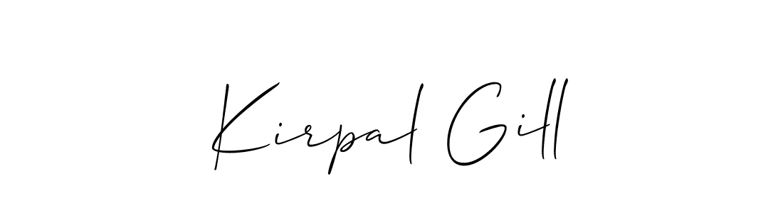 How to Draw Kirpal Gill signature style? Allison_Script is a latest design signature styles for name Kirpal Gill. Kirpal Gill signature style 2 images and pictures png