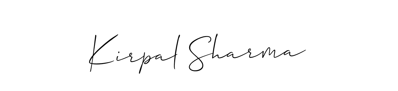 Design your own signature with our free online signature maker. With this signature software, you can create a handwritten (Allison_Script) signature for name Kirpal Sharma. Kirpal Sharma signature style 2 images and pictures png