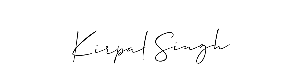 Use a signature maker to create a handwritten signature online. With this signature software, you can design (Allison_Script) your own signature for name Kirpal Singh. Kirpal Singh signature style 2 images and pictures png