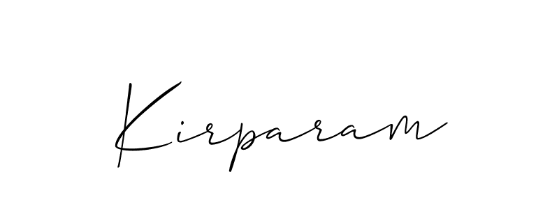 Best and Professional Signature Style for Kirparam. Allison_Script Best Signature Style Collection. Kirparam signature style 2 images and pictures png