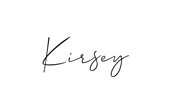 Also You can easily find your signature by using the search form. We will create Kirsey name handwritten signature images for you free of cost using Allison_Script sign style. Kirsey signature style 2 images and pictures png