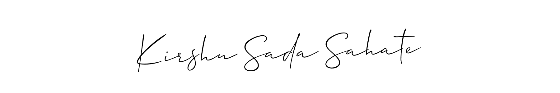 Use a signature maker to create a handwritten signature online. With this signature software, you can design (Allison_Script) your own signature for name Kirshn Sada Sahate. Kirshn Sada Sahate signature style 2 images and pictures png